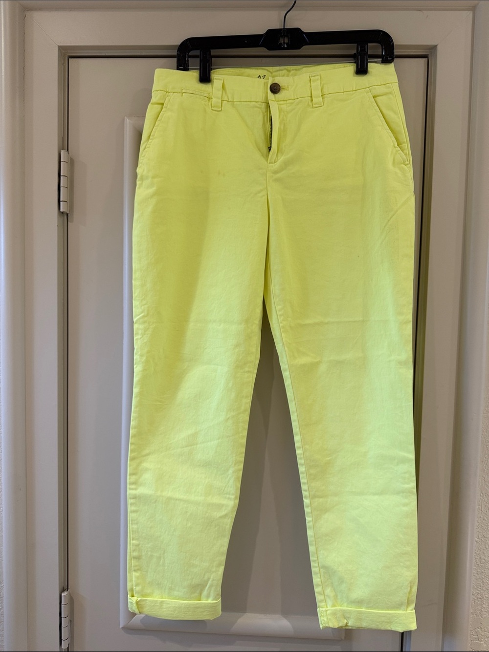 GAP Neon Yellow Slim Chino Pants